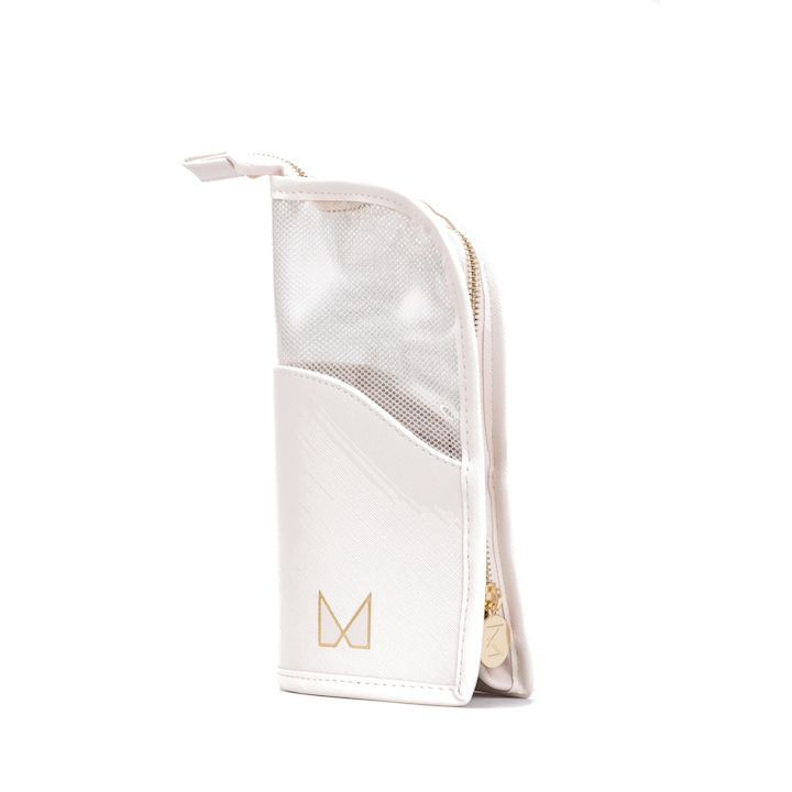 Suport elegant pentru pensule de machiaj, M Brush, Culoare Cream