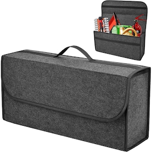 CargoMaster Secure – Geanta Organizator Portbagaj cu Prindere, Velcro, Multifunctionala, Pliabila, Potrivire Universala, Rezistenta la Uzura, Potrivita pentru Bagaje, Usor de Utilizat, Potrivita pentru orice Masina, 50x17x27cm, Negru