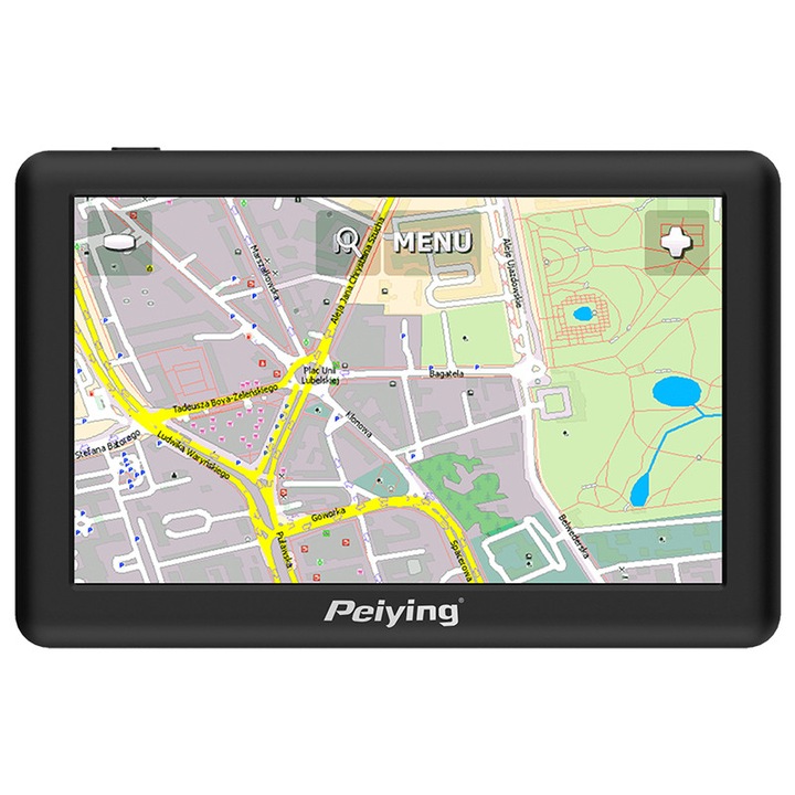 Sistem de Navigatie Portabil display 5 inch, alimentare la bricheta auto 12-24 V, suport parbriz cu ventuza