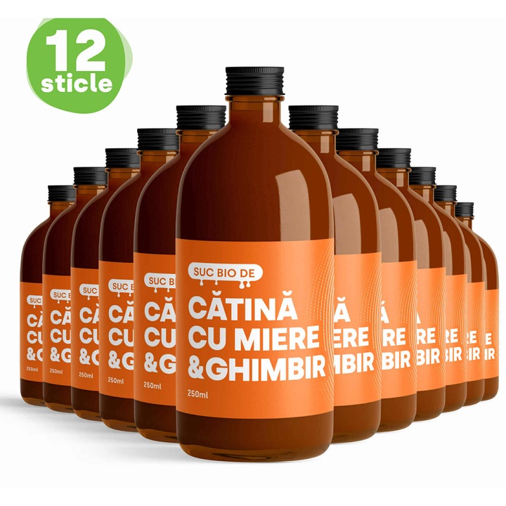 Suc bio de catina cu miere&ghimbir 250 ml (bax 12x250 ml)