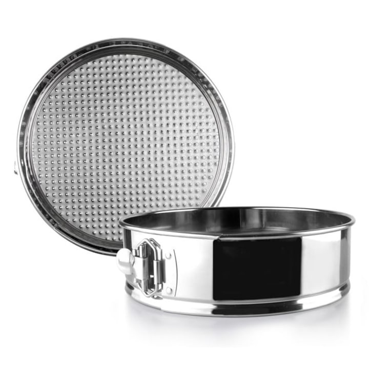 Tava prajituri demontabila Ibili, otel inoxidabil, 24x6.5 cm, 2.4 l, argintiu