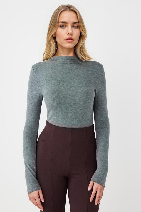 JIMMY KEY, Bluza slim fit, Gri inchis melange