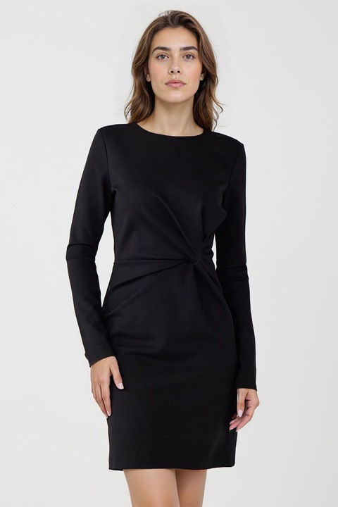 JIMMY KEY, Rochie cambrata din piele intoarsa sintetica, Negru