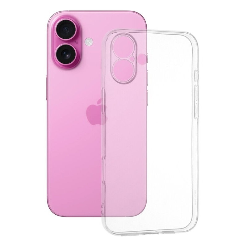 Husa de Protectie, Flippy, pentru Apple iPhone 16, TPU Protect Plus, cu Dust Plug, Transparent