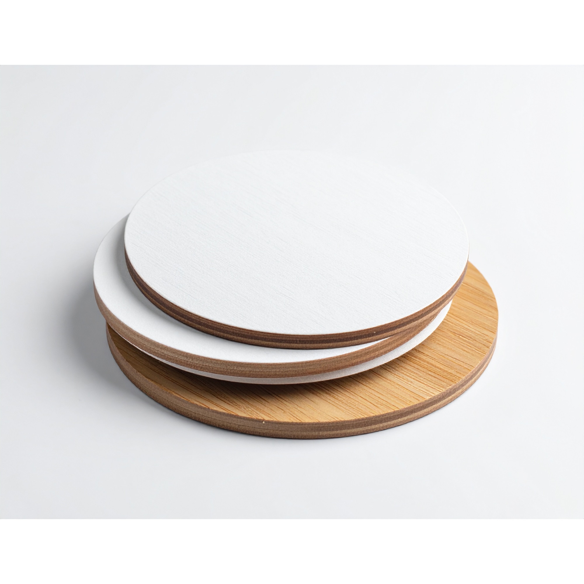 Suport bauturi, SMX Design, 10cm, HDF, alb, rotund - eMAG.ro