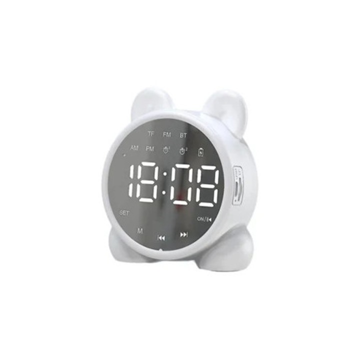 Dekoratív Bluetooth óra gyerekeknek, aranyos macskás digitális ébresztőóra, többszínű