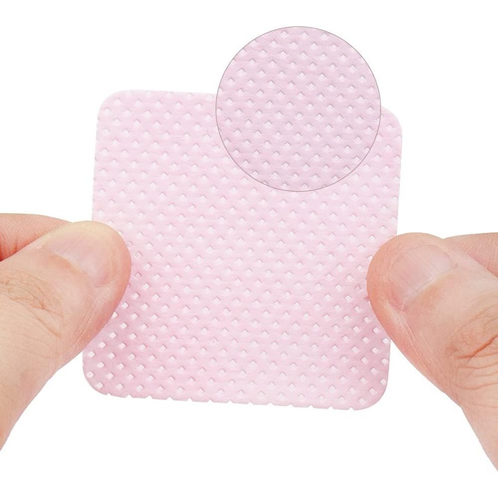 Servetele Degresare Unghii, CottonPink Nail Pads, Potrivite pentru Curatare, Fara Fibre, Rezistente, Usor de Utilizat, Aplicare Uniforma a Produselor, Perforate, Textura Moale, Nu se Destrama, Multiple Utilizari, 10 buc, Roz