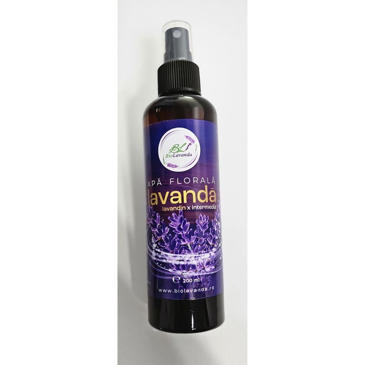 Apa florala de lavandin, Biolavanda, 200ml