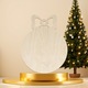 Decoratiune din lemn cu funda pentru decorare, set de artizanat, 80x100,8mm, culoare lemn natural