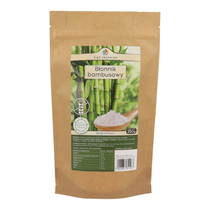 Piec Przemian fibra de bambus 250g, fara gluten, 100% natural, Polonia