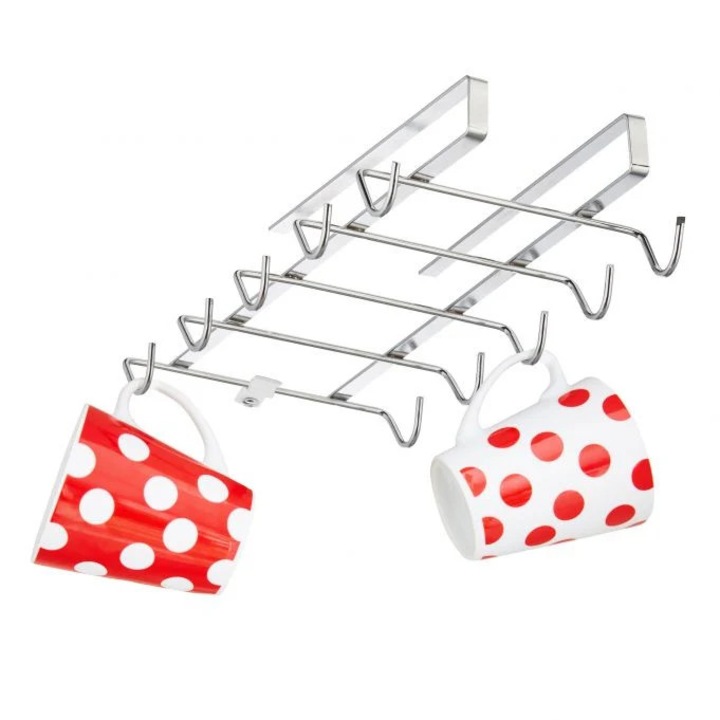 B2X pohártartó, fém, 10 csésze, 28x14x7cm