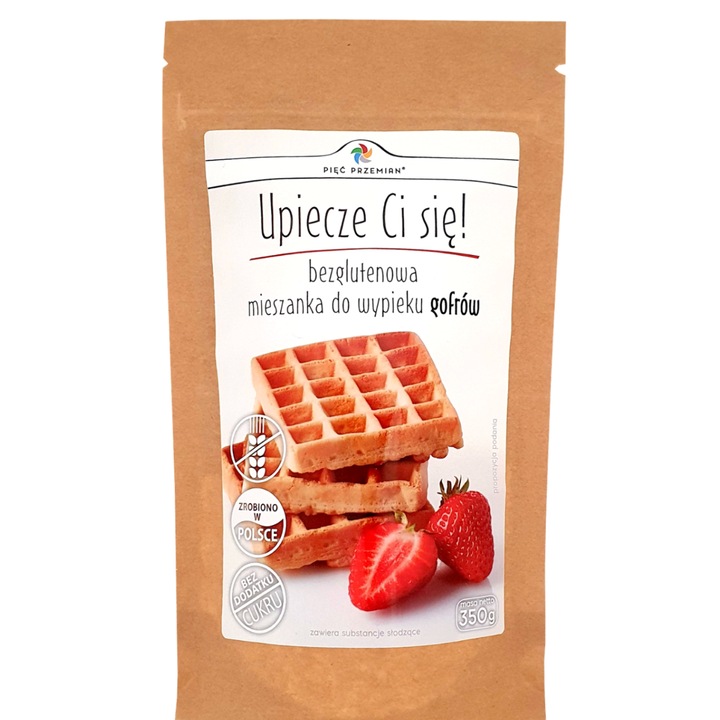 Amestec vafe fara gluten, Piec Przemian, 350 g, continut ridicat de fibre, fara aditivi