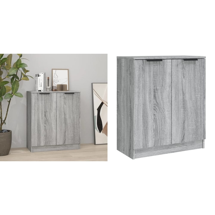 Dulap, lemn compozit, gri sonoma, 60x30x70 cm