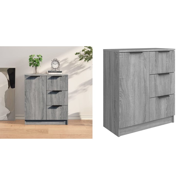 Dulap, gri sonoma, 60x30x70 cm, lemn prelucrat