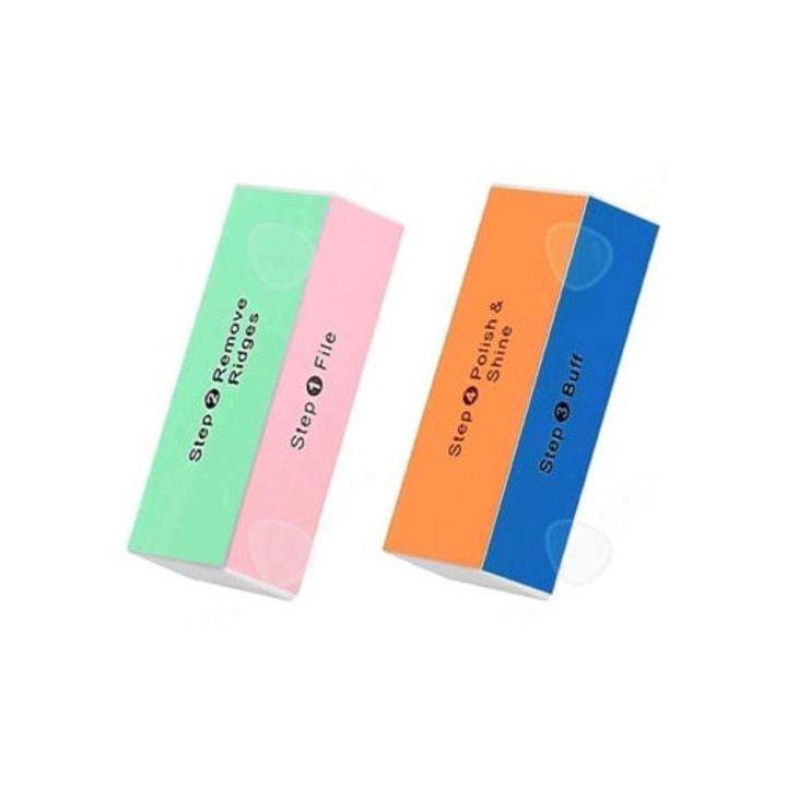 Bloc multifunctional pentru unghii, 2 piese, 9x3.5cm, culoare aleatorie