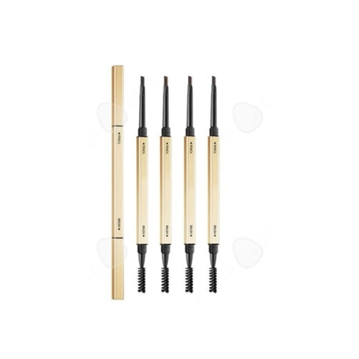 Creion de sprancene dublu capat 7g, waterproof, refill triunghiular, 5 culori