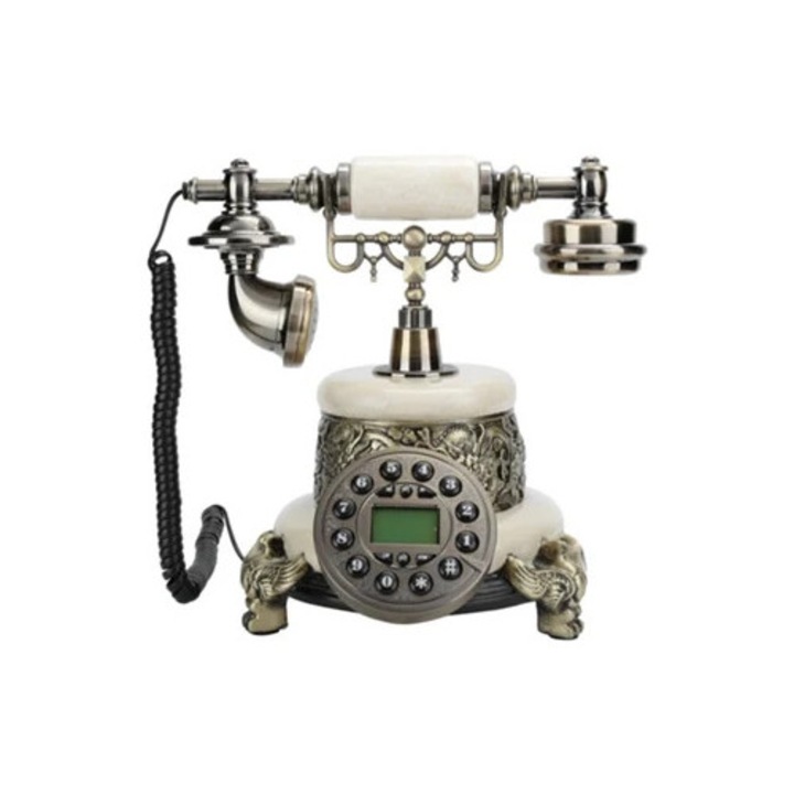 Telefon fix clasic, stil retro european, iluminat, cu fir