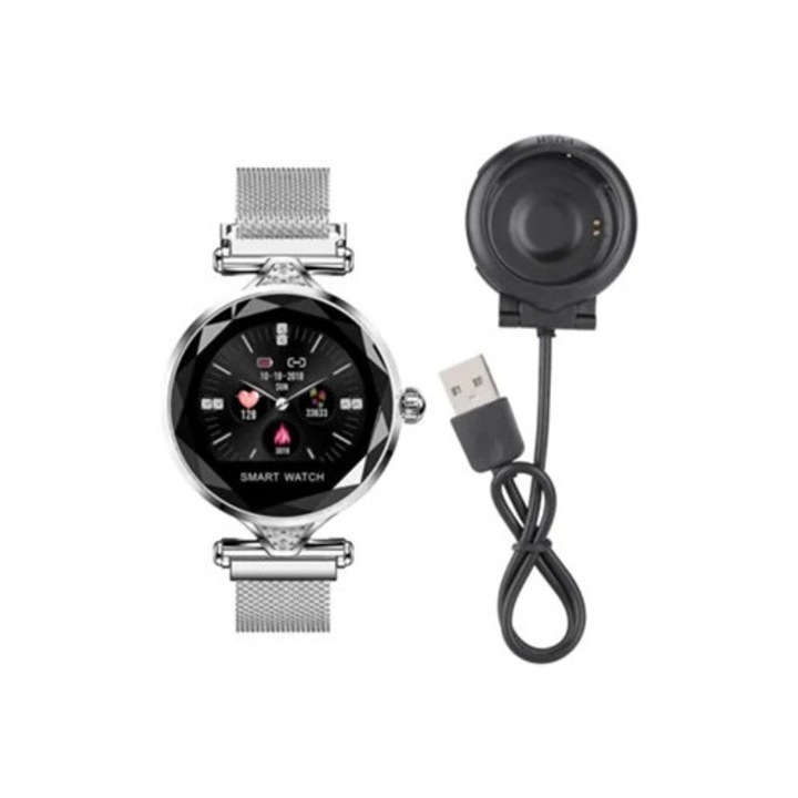 Bratara fitness inteligenta, monitorizare ritm cardiac, ecran colorat