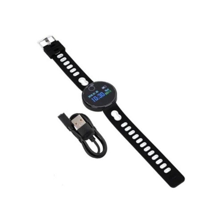 Bratara fitness inteligenta, monitorizare ritm cardiac, impermeabila