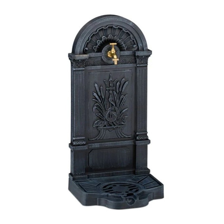 Fantana de gradina Northix, stil antic, design sarpe, metal, dimensiuni compacte