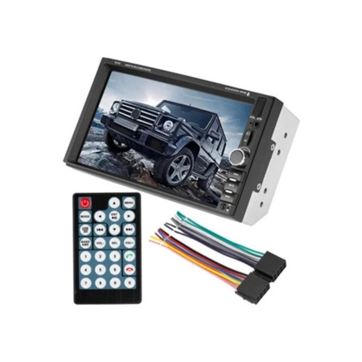 Player auto 2 DIN MP5, Bluetooth 4.0, suport AU/TF/USB