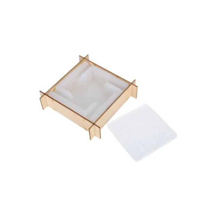 Szilikon hamutartó tükörfelülettel, epoxi forma, szett dobozzal és alappal, L