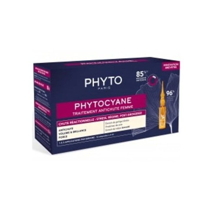 Tratament anti-cadere par pentru femei, PHYTOCYANE, 200ml