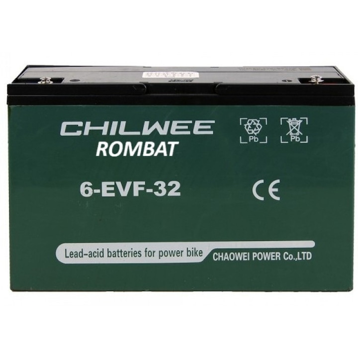 Baterie pentru triciclete, Chilwee 6-EVF-32, 12V, 35Ah, gel, rezistentă la temperaturi extreme