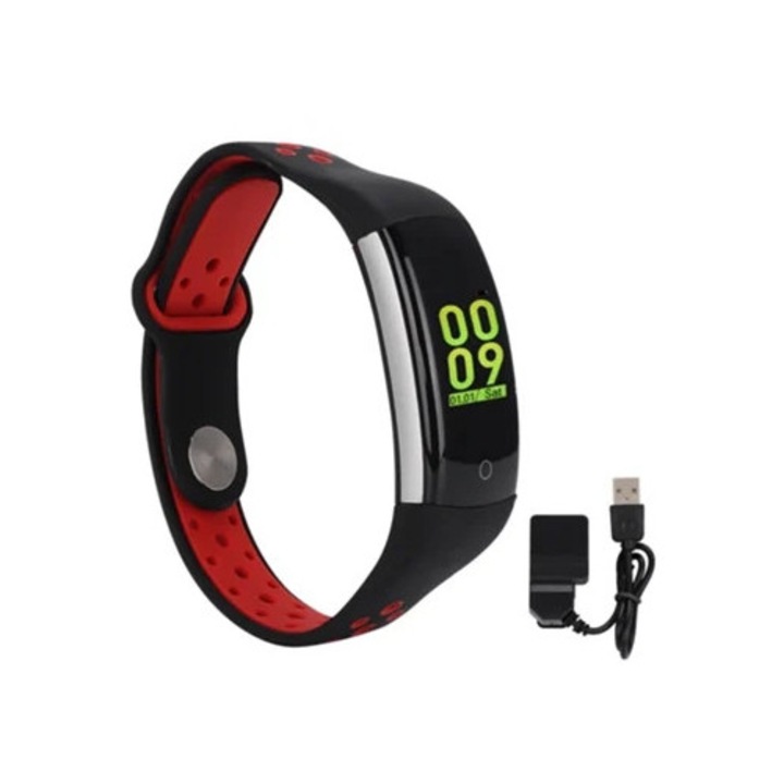 Bratara fitness, monitor ritm cardiac si tensiune arteriala, multicolor