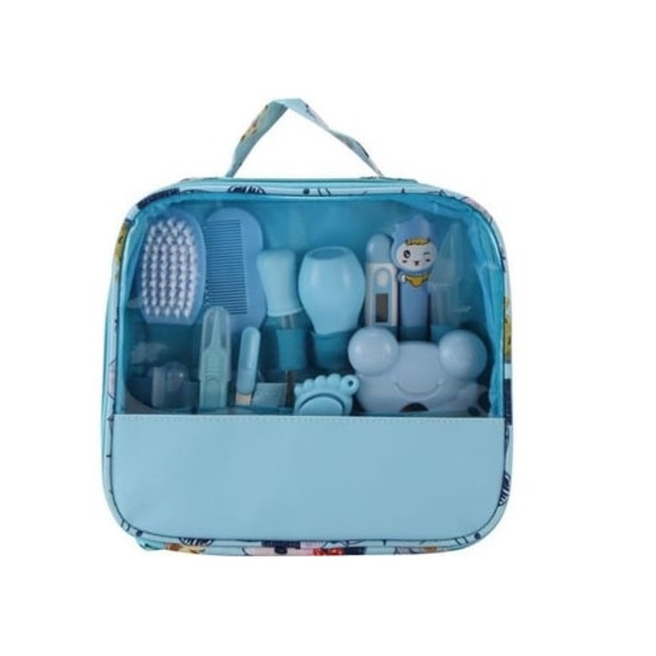 Set 13 piese kit esential ingrijire si igiena pentru bebelusi, albastru