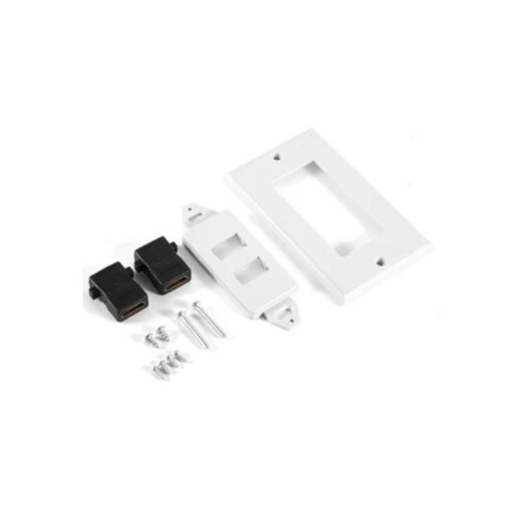 2 portos HDMI fali aljzat Ethernettel, arany