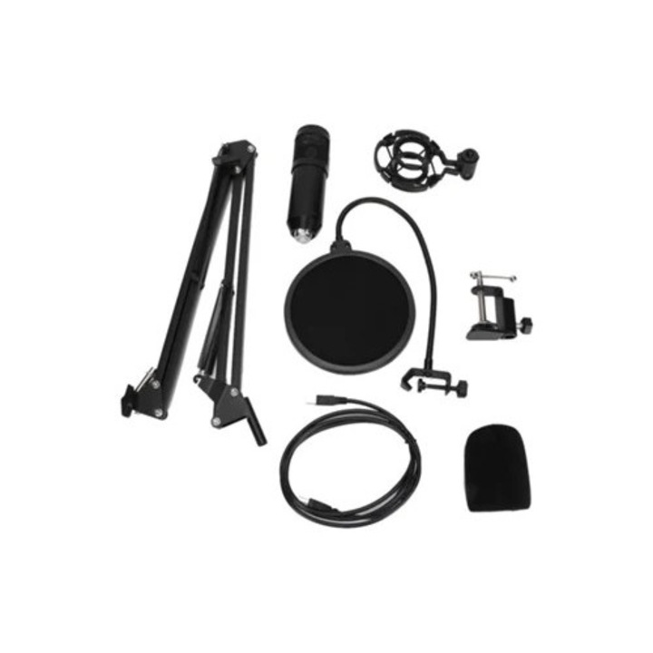 Microfon USB profesional, gaming, radio, multicolor