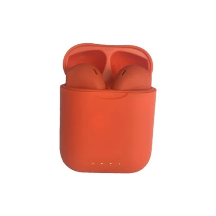 Vezeték nélküli fülhallgató T00211, In Ear, Mikrofon, Piros