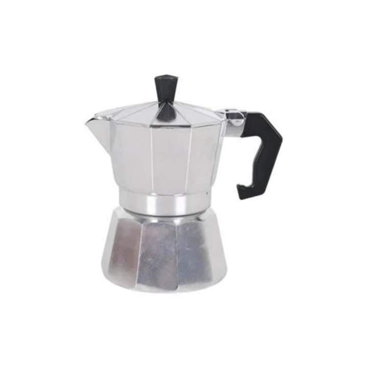 Espressor pentru aragaz, 6 cesti, aluminiu, compatibil cu aragaz gaz, ceramic si electric