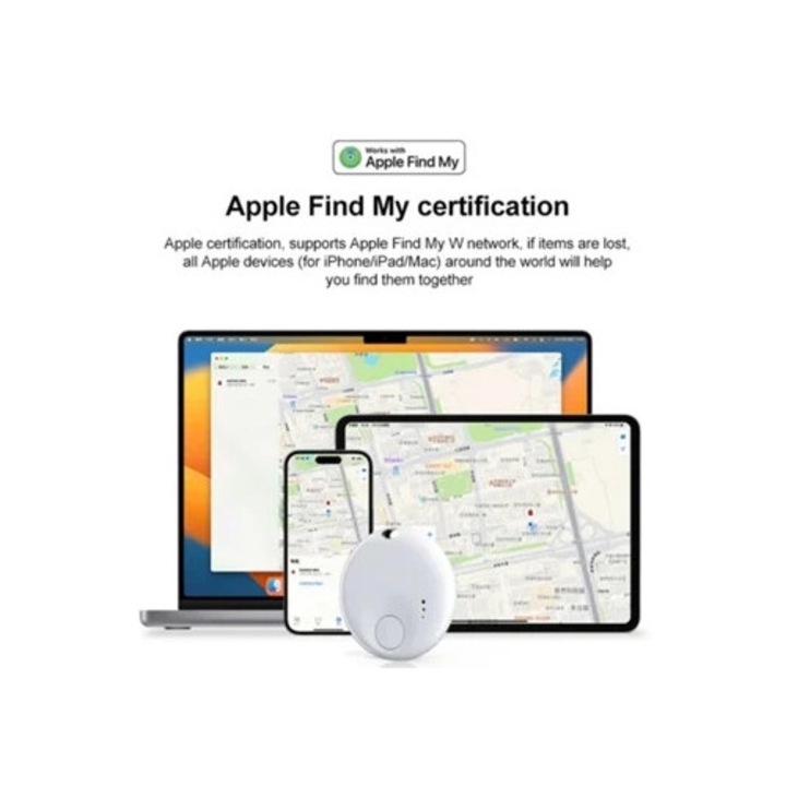 Dispozitiv anti-pierdere Smart Tag GPS, localizator cu distanta nelimitata, negru