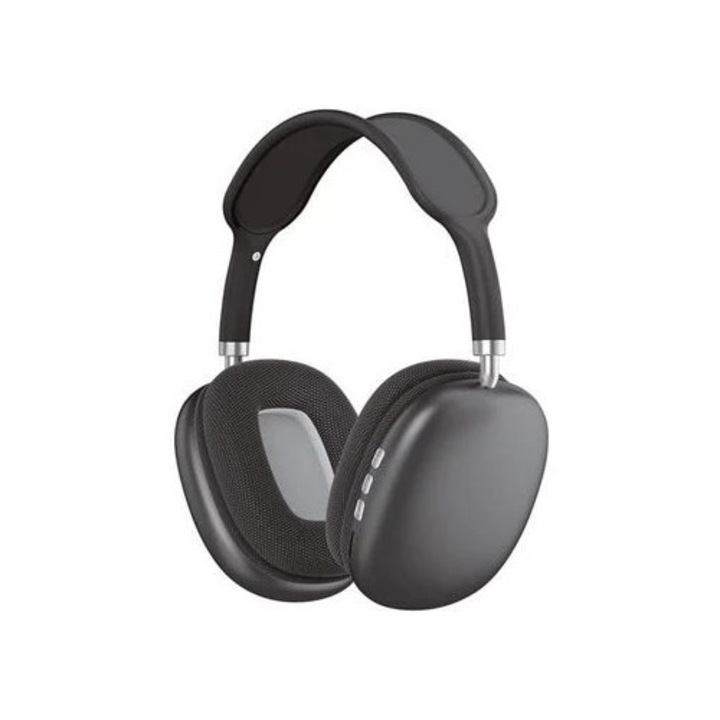 Vezeték nélküli P9 Bluetooth fejhallgató, HIFI hangzás, fekete