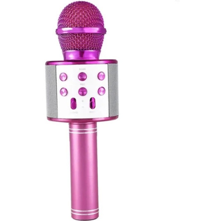 Microfon wireless, roz, plastic