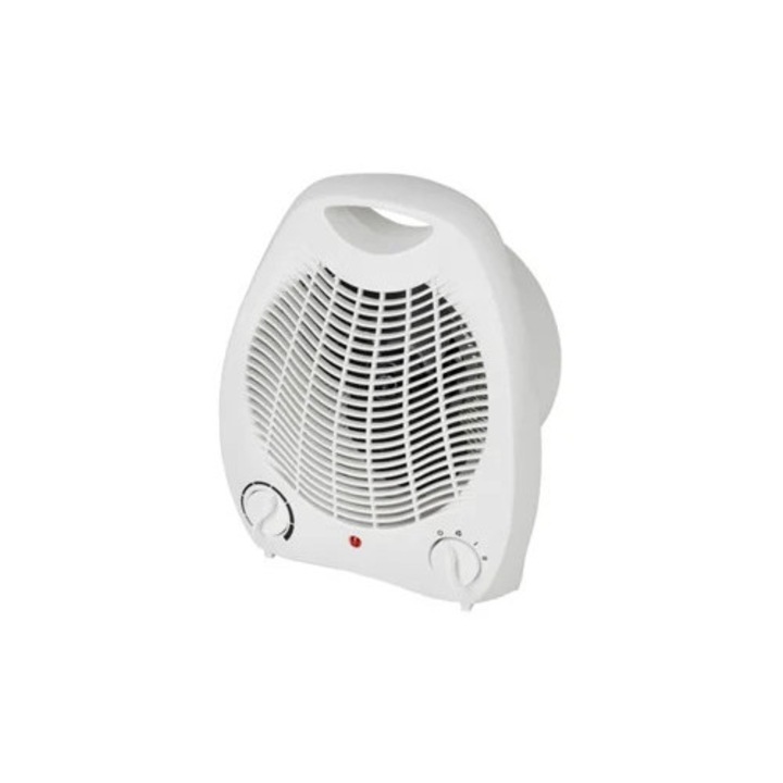 Hőlégfúvó 2000W, 2 hőmérsékleti fokozat, termosztáttal, kerek