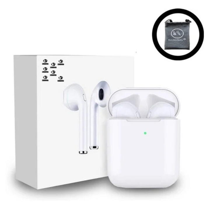 Casti Wireless True Wireless i200, In Ear, Microfon, Alb
