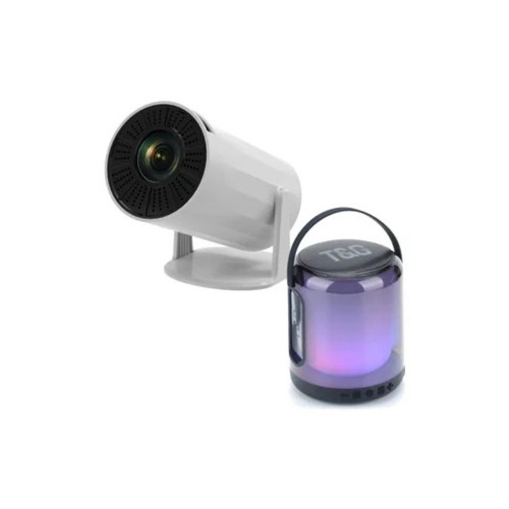 Videoproiector mini portabil 4K, 130 inch, WiFi 6, Bluetooth 5