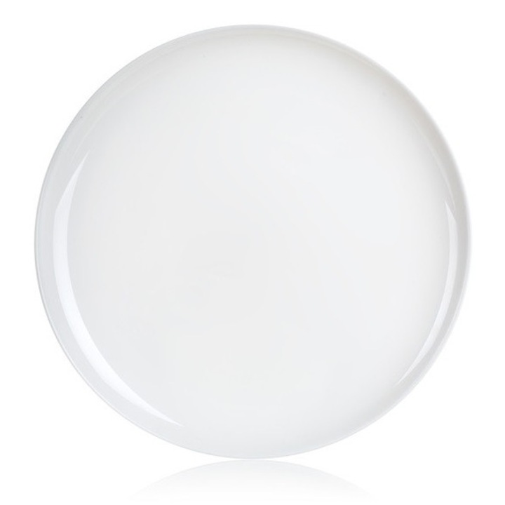 Farfurie pentru pizza, Vetro Plus, sticla calita, 32cm, alba