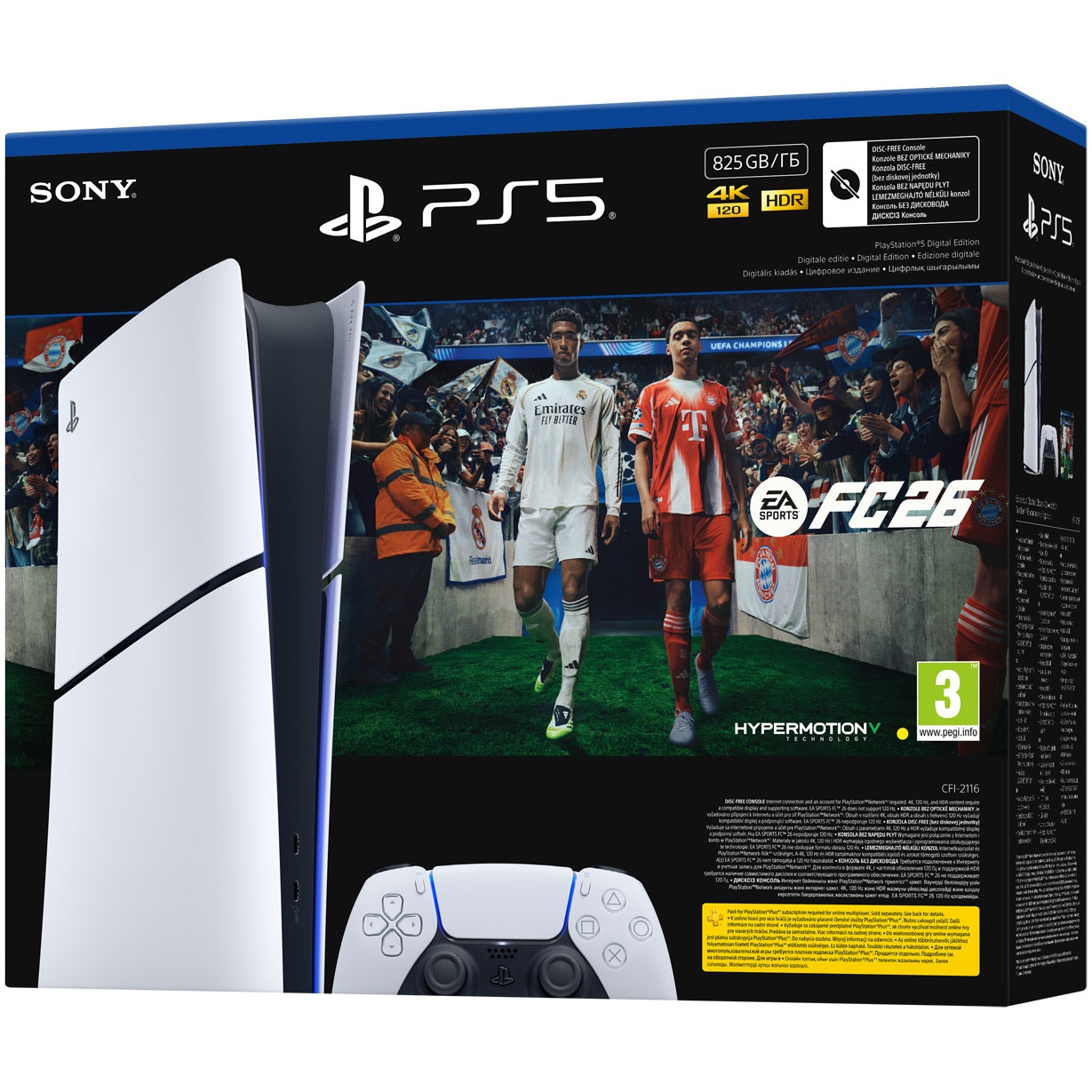 Consola PlayStation 5 Digital Edition (PS5) Slim, 825 GB SSD, E