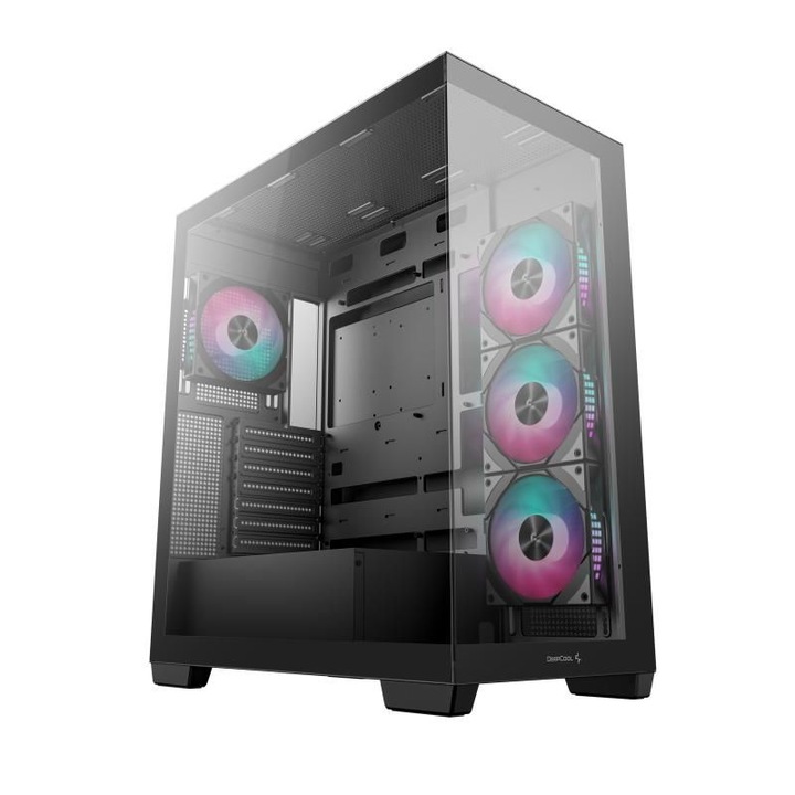 Desktop PC Custom Deepcool CG580, AMD Ryzen 7 7800X3D 8 C / 16 T, 5.0 GHz, 32 GB DDR5, 2 TB SSD, AMD RX 9070 XT Gaming OC 16 GB, 850 W, Fara sistem de operare