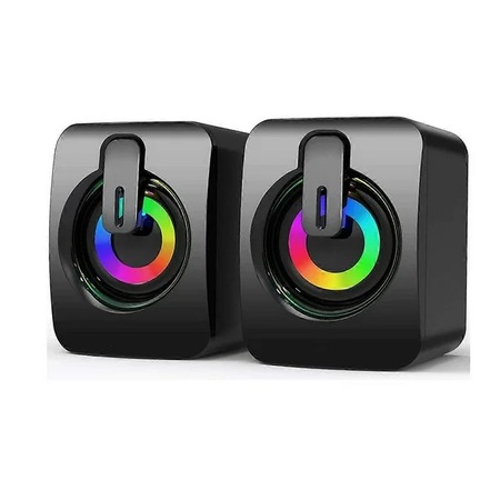 Boxe PC, 2.0, mini, USB alimentate, RGB, 67x65x90mm, set - eMAG.ro