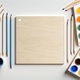 Set de artizanat, SMX Design, kwadrat din placaj 5x5cm, deschidere 3mm, ecologic