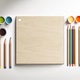 Set de artizanat, SMX Design, kwadrat din placaj 5x5cm, deschidere 3mm, ecologic
