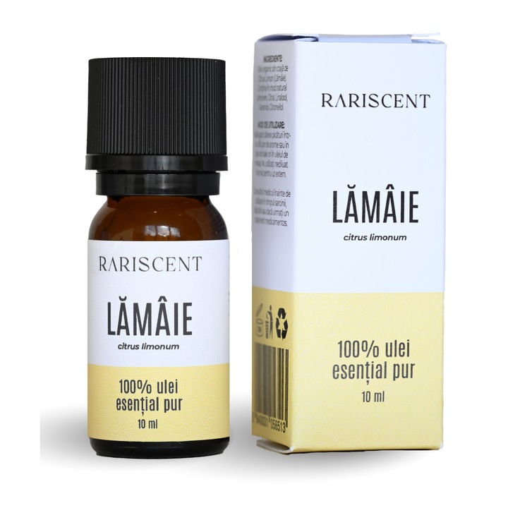 Ulei Esential de Lamaie (Citrus limon), 100% Pur, Nediluat si Natural – Aromaterapie pentru Energie, Claritate si Purificarea Aerului, 10 ml