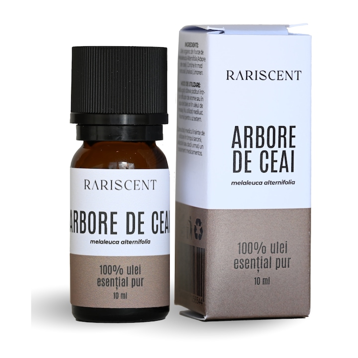 Ulei Esential de Arbore de Ceai (Melaleuca alternifolia), 100% Pur, Nediluat si Natural – Aromaterapie pentru Curatare, Purificare si Imunitate, 10 ml