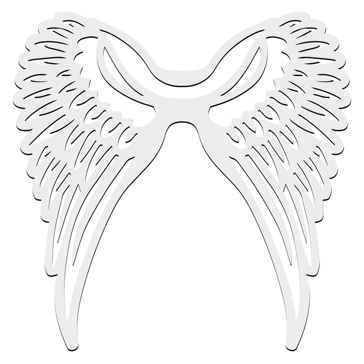 Aripi de Inger SMX, 150mm, MDF alb