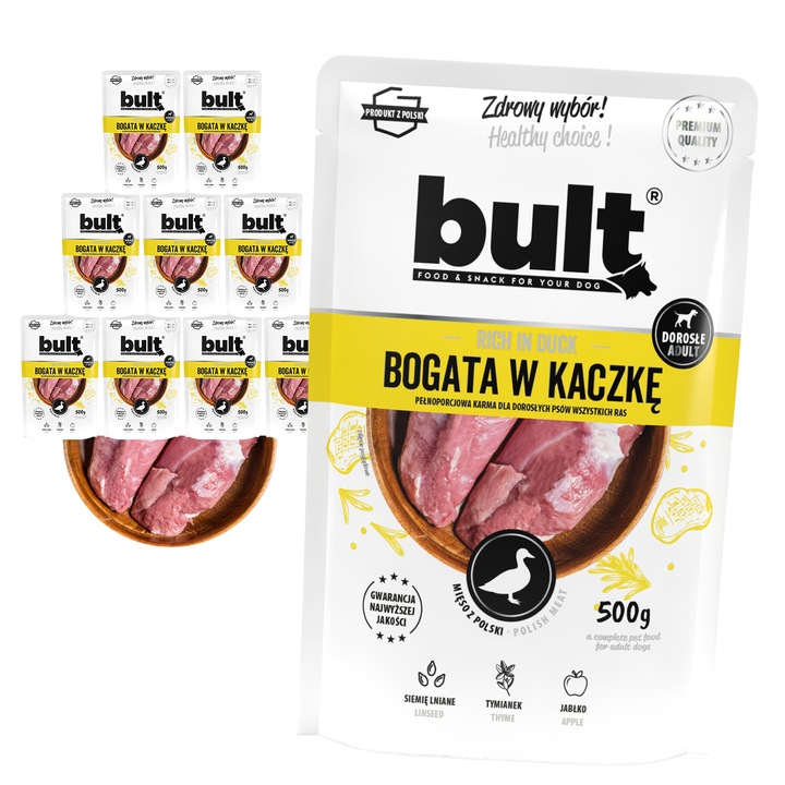 Set Hrana pentru caini, BULT, 10x500g, cu rata